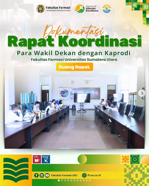 Rapat Koordinasi Wakil Dekan dan Ketua Program Studi Perkuat Sinergi Pengembangan Fakultas Farmasi USU